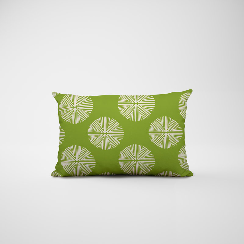 Housse et insert de coussin rectangulaire en polyester pour l'intérieur et l'extérieur, Vert
