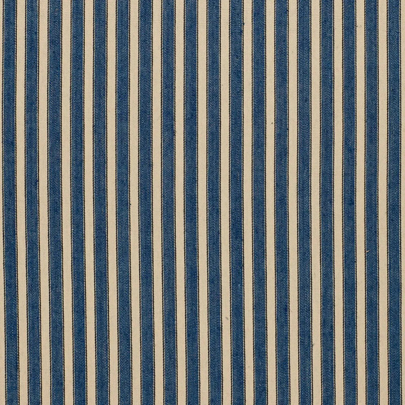 Antique Ticking Stripe Fabric, Blue