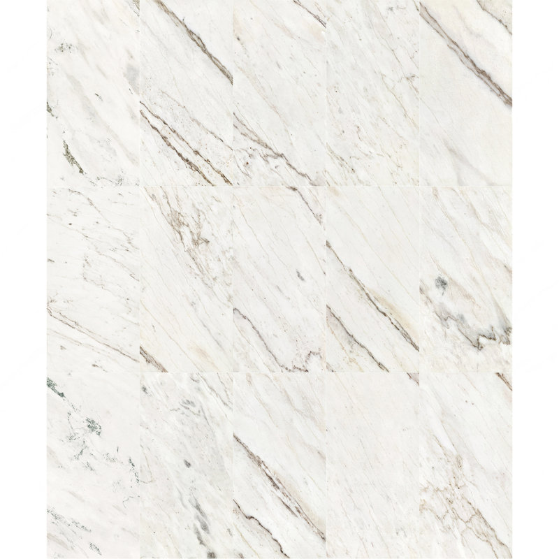 Carreau de marbre 12 * 24 Waterjet, Blanc/naturel