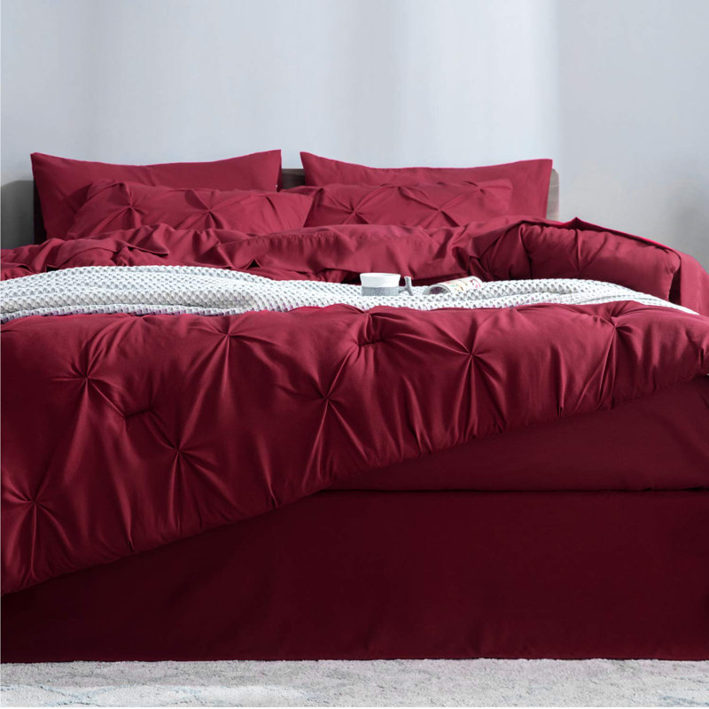 Polyester Percale Comforter, Burgundy