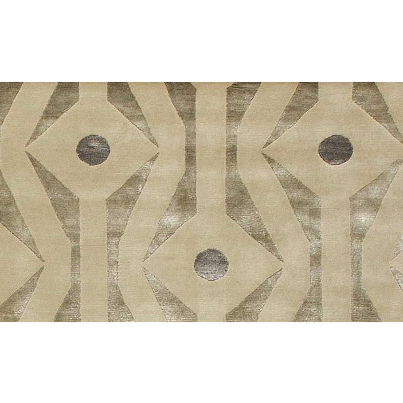 Geometric Area Rug in Brown/Gray, Rectangle 9' x 12'