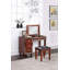 Ensemble de meuble-lavabo traditionnel couleur cerise avec tiroirs de rangement pour tabouret 1 pièce