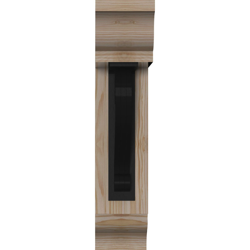 Edwards Triple Brace Ironcrest Bracket, 16"H x 13 1/2"D, 3 1/2"W x 4"T Douglas Fir (Smooth)