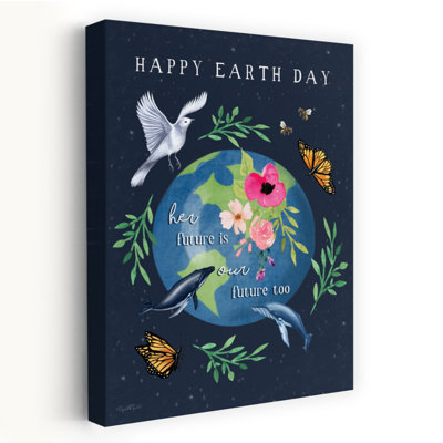 Happy Earth Day - Contemporary Earth Day Happy Earth Day Typography Art