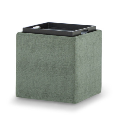 18" Wide Square Cube Ottoman with Storage