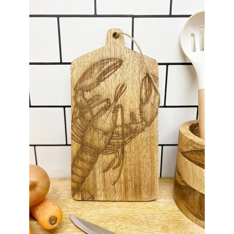 Lobster Engraved Wooden Cheese Board