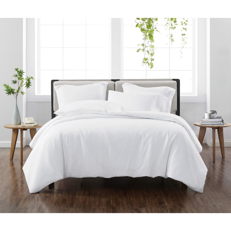 Ensemble de housse de couette en microfibre Cannon Heritage, Housse de couette très grand et 2 taies, Blanc