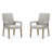 Trestle Dining Table With 4 White Side Chairs 2 Arm Chairs And Buffet-1284193085-1284193058