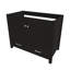 Meuble sous-vasque de salle de bain moderne de 42 pouces, noir, avec tiroirs à fermeture douce et étagères réglables, construction en MDF (lavabo non inclus)