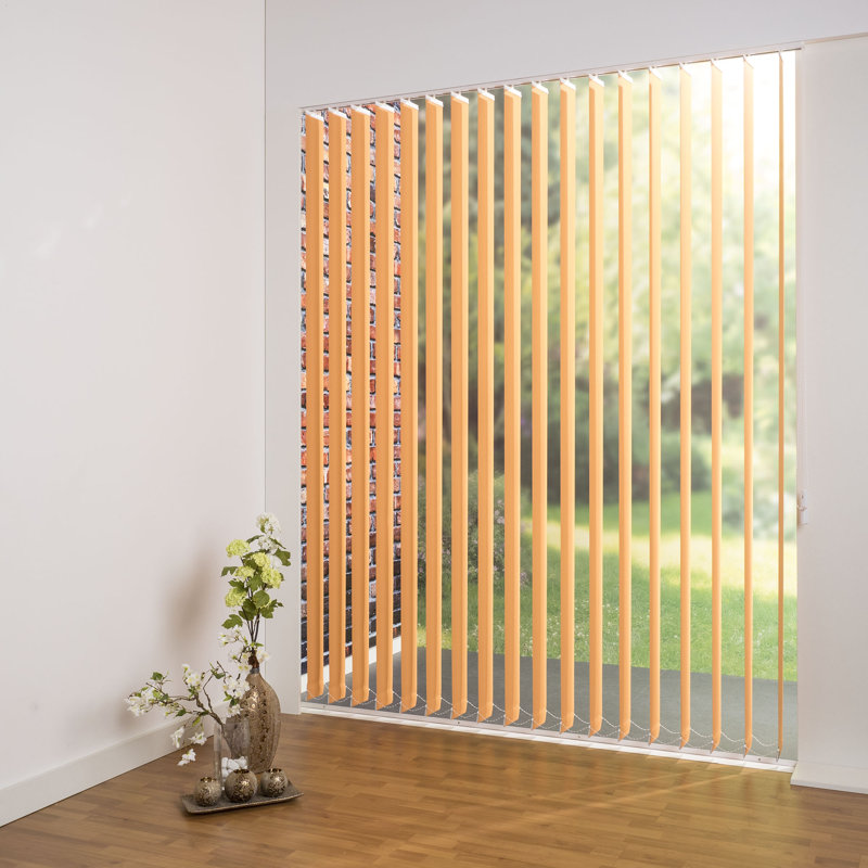 Blackout Vertical Blind, 180cm L x 120cm W, 12.7cm, Apricot