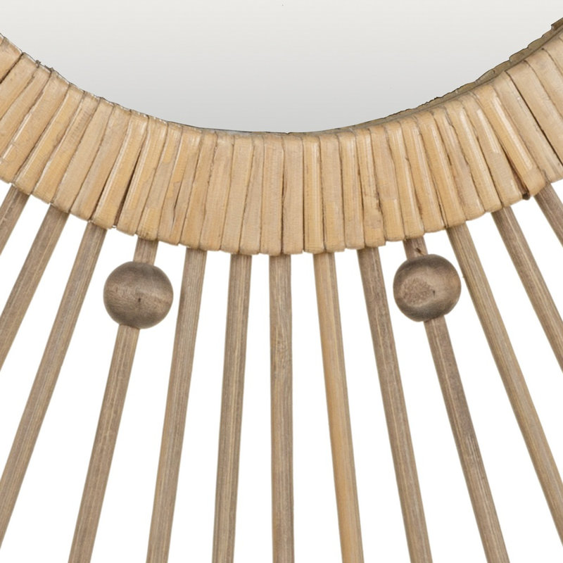 Anji Bamboo / Rattan Round Mirror, 70cm x 70cm