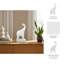 Figurine décorative d'éléphant en céramique avec style glamour pour la décoration intérieure - objet de sculpture animalière moderne pour le bureau, ou décorations pour le salon blanc-230324744-230324743