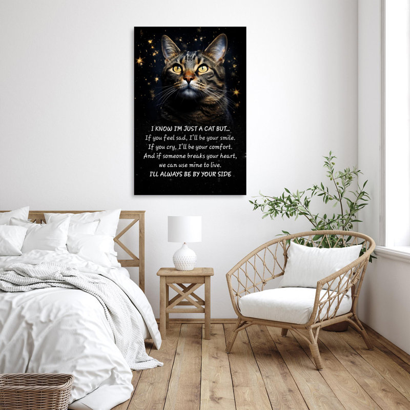 «I Know Im Just A Cat», reproduction d'art graphique sur toile tendue 1 pièce, H 36 po x l 24 po x P 1,25 po
