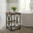 Luxe End Table in Reclaimed Wood and Black Steel, Distressed Brown