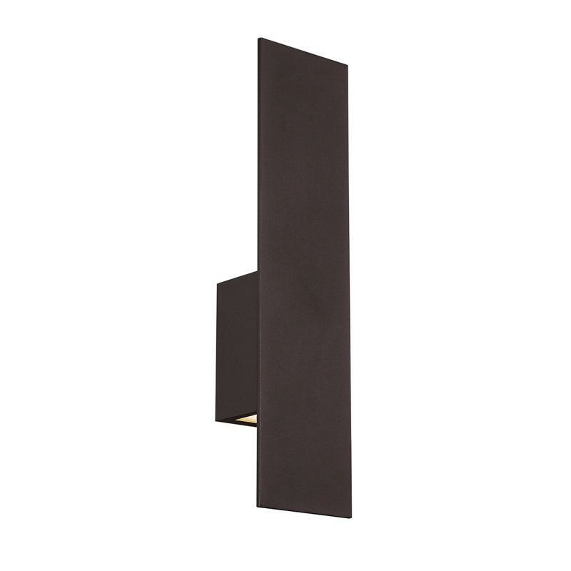 Icon LED Outdoor Flush Mount, Bronze, 14" H x 3.25" W x 5" D