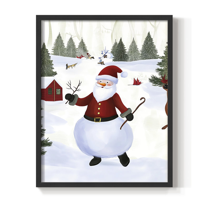«Christmas Holiday Art», reproduction encadrée CC XXVI - bois massif, Noir, noir, noir, noir, H 15 po x l 12 po