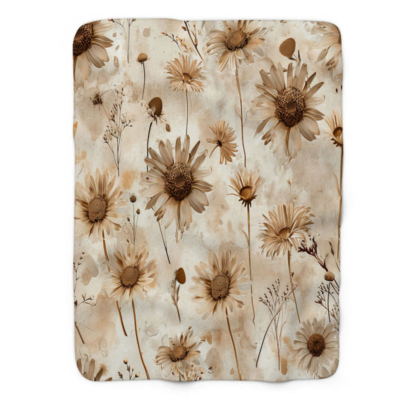 Jeté Aged Daisy Elegance 1 pièce, L 50 po x L 60 po