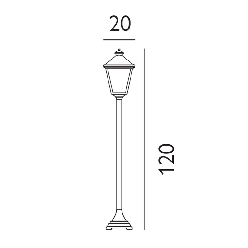 Holborne Transparent Lamp Post (Full)