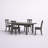 Katarina 4-Person Extendable Dining Set with Upholstered Slat Back Chairs