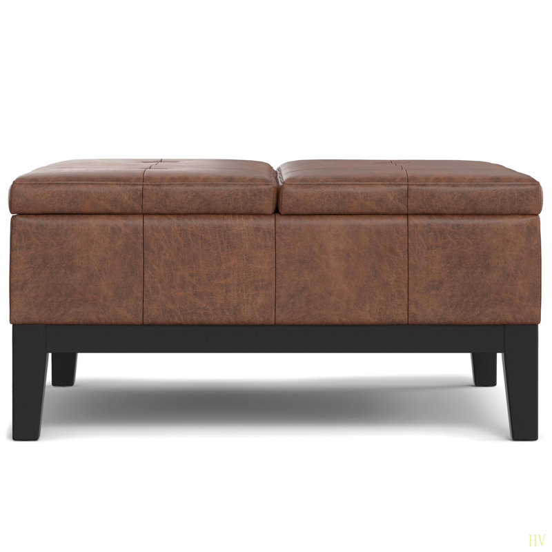 Repose-pieds avec table de rangement Dover, Brun