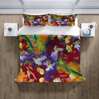 Polyester Floral Duvet Cover