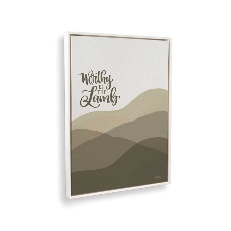 «Worthy is the Lamb» par imperfect Dust, reproduction d'art, L 18 po x H 24 po, Blanc, Toile avec cadre