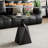 Round Glass End Table with Metal Base