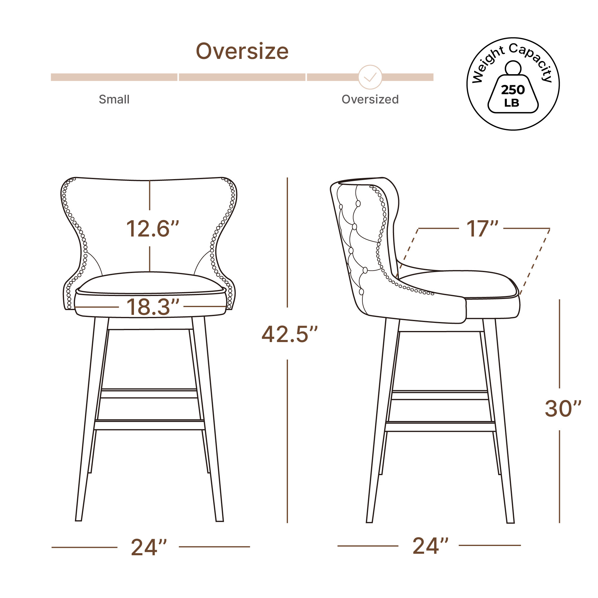 Caraline Swivel Counter & Bar Stool, Bar Stool (30" Seat Height)