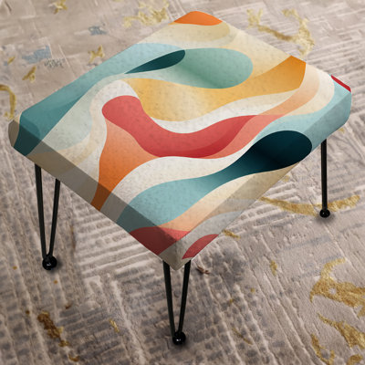 Contemporary Neutrals - Abstract Rectangle Ottoman