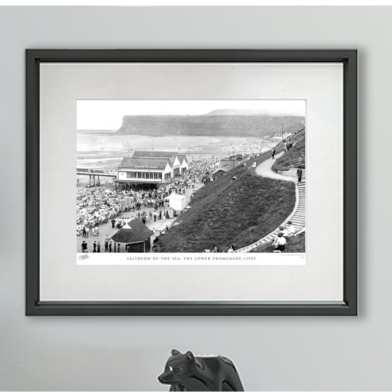 Saltburn By The Sea, The Lower Promenade C1955 - Single Picture Frame Print, 45cm H x 60cm W x 2.3cm D