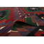 Tapis rouge/vert en laine 6 pi x 11 pi 3 po one-of-kind fait main kilim Norcross