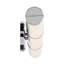 Applique murale Rosh de 61,6 cm (24,25 po) en chrome avec éclairage DEL CCT et abat-jour en verre blanc-108202136