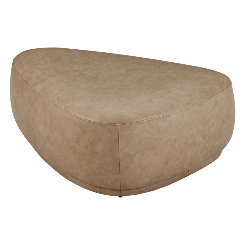 Adna 44" Genuine Leather Triangular Ottoman