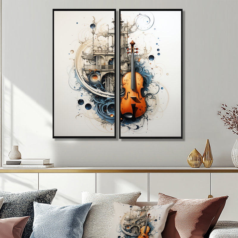 Harmony Melody In This - musique, décoration murale, 32" H x 32" W, Impression encadrée flottante, Black