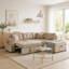 Upholstered 83.23 " Chenille Sleeper Sofa-259080775
