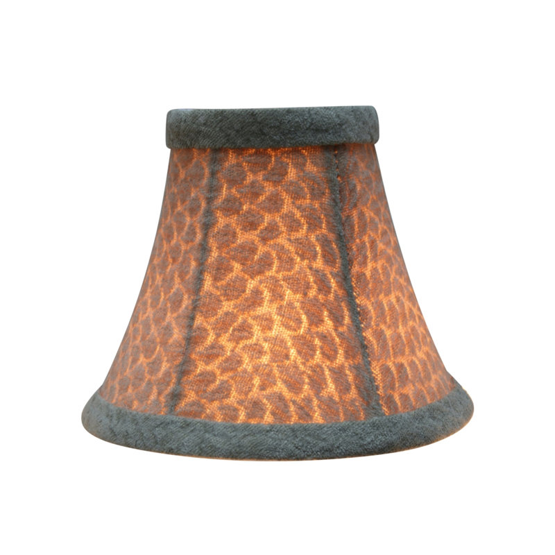 Abat-jour cloche en tissu en flanelle gris clair 5 "