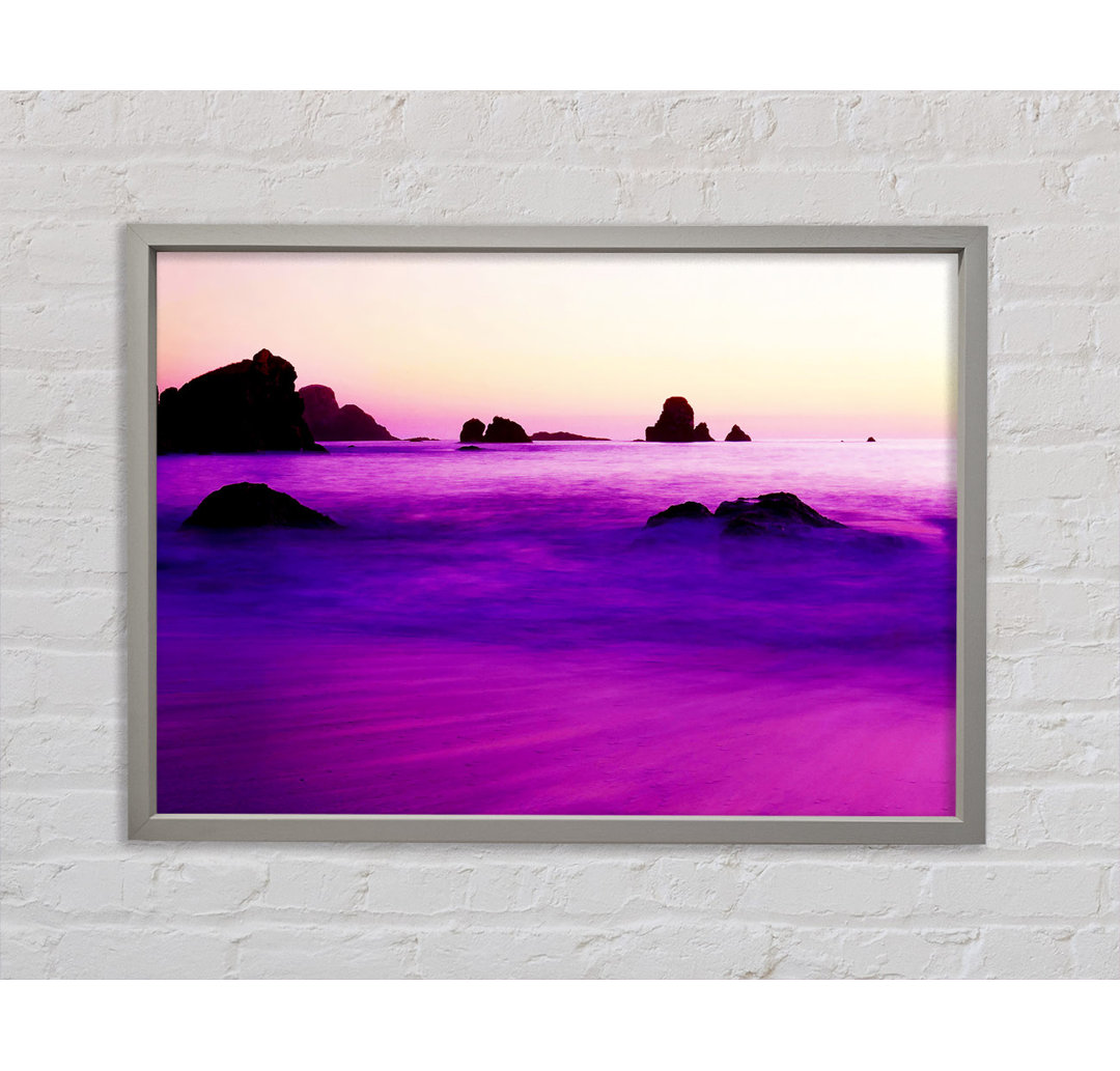 Gerahmtes Leinwandbild Purple Mist Of The Ocean