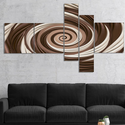 " Chocolate And Milk Candy Spiral Design "