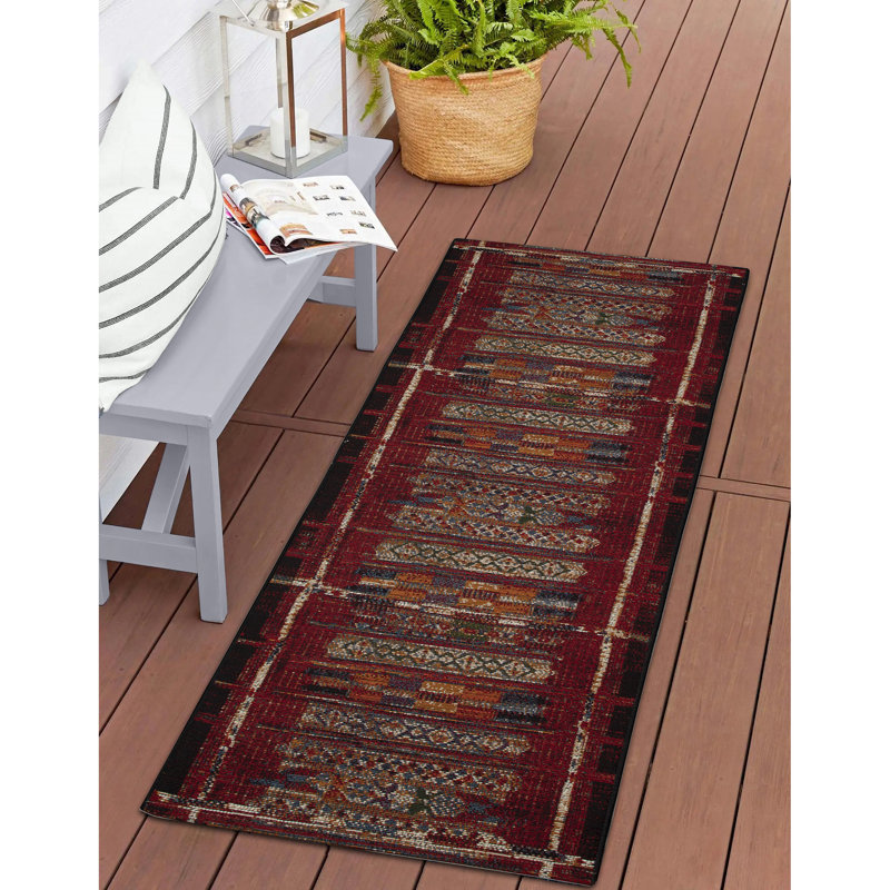 Lakedia Synthetic Non-Skid Kitchen Mat, Runner 1'11" x 4'11", Red