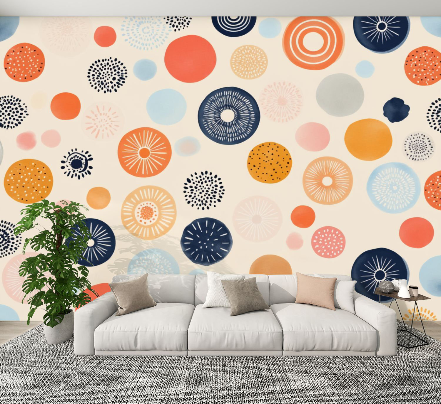 Red Barrel Studio® Peel and Stick Wallpaper Abstract Colorful Circle ...