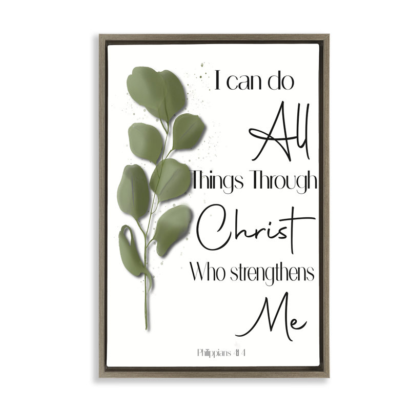 Cadre flottant Proverb & Herb Sprig, design par Amber Clarkson, H 31 po x l 21 po, Cadre flottant orme Montalcino