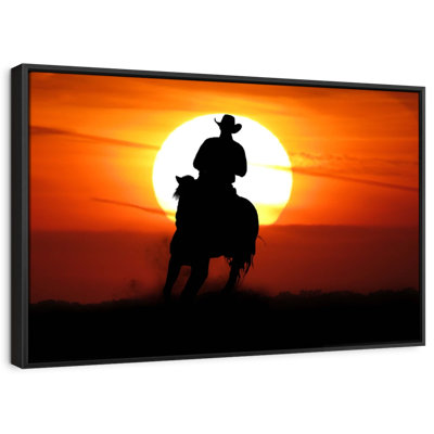 «Sunset Cowboy», reproduction sur toile