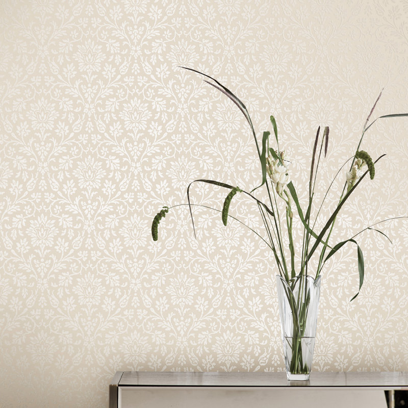 Laura Ashley Annecy Paintable Wallpaper Roll, Linen