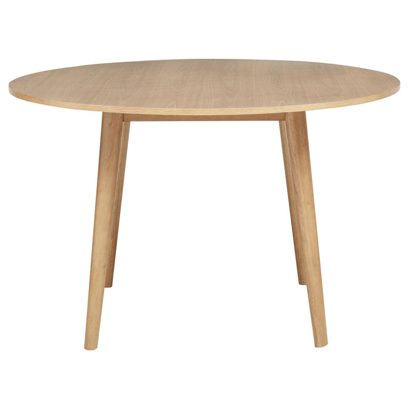 Table de salle à manger ronde brune