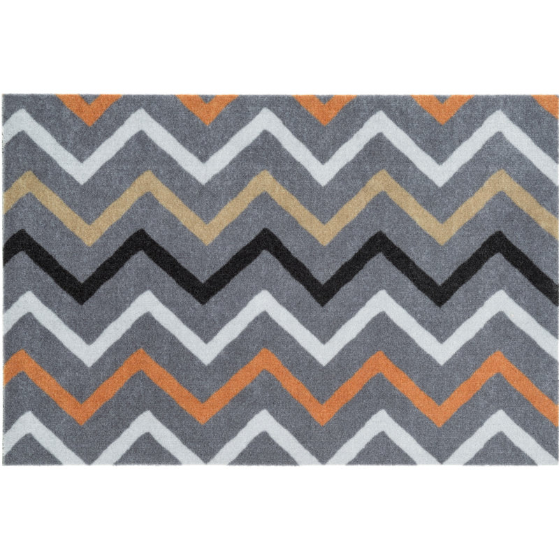 Apria Non-Slip Chevron Indoor Doormat, 0.8cm H x 50cm W x 75cm L