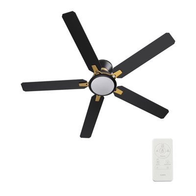 Ventilateur de plafond standard à DEL à 5 pales de 60 po avec télécommande et ensemble d'éclairage inclus Chere