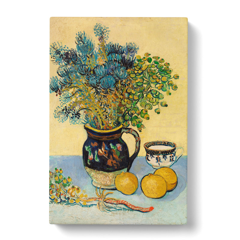 Flowers And Lemons by Vincent Van Gogh - Wrapped Canvas Painting, 50cm H x 35cm W x 3cm D