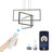 Kanise 3-Light Modern Chandelier Rectangular Black Cage Kitchen Island Pendant with Remote-205194047