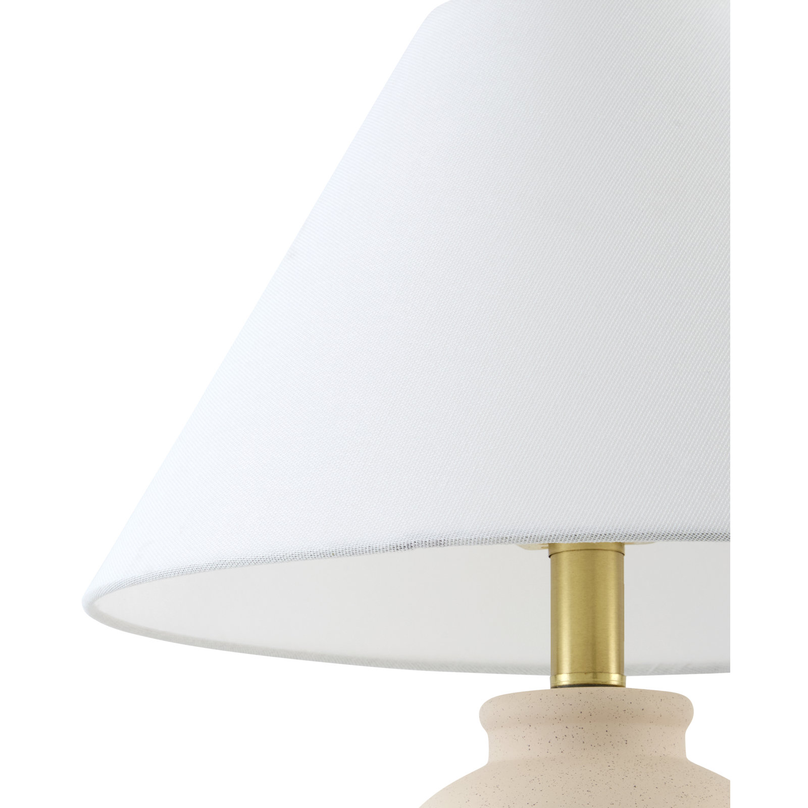  Chemise 19" Ceramic Table Lamp, Shell, White, Linen