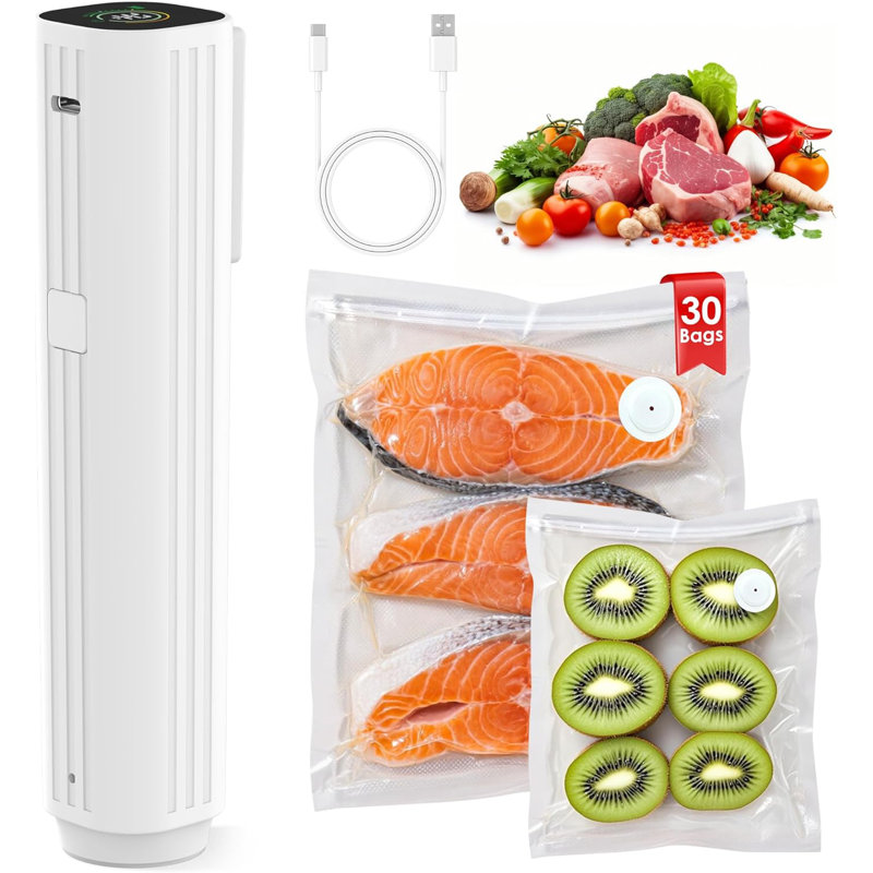 Machine à emballer les aliments sous vide, avec affichage de la pression à DEL, puissance d'aspiration ultime, conception compacte